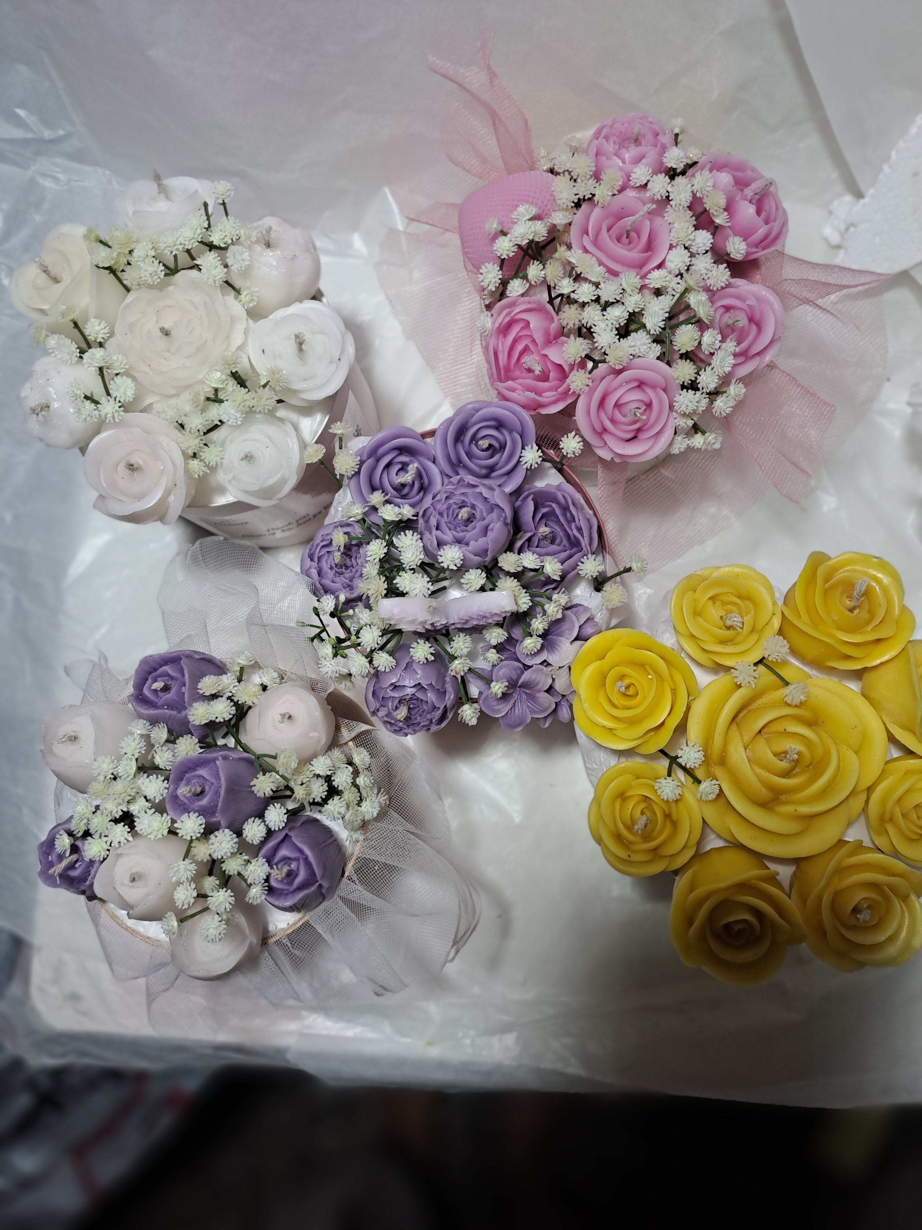 Mini candle bouquet