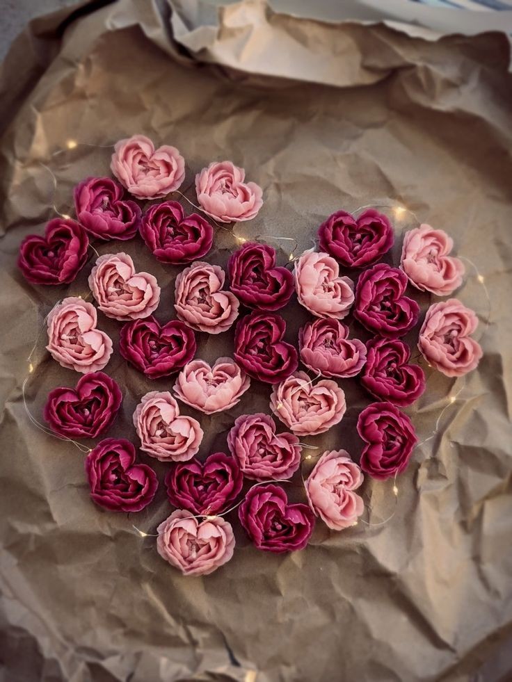 Heart flower candle