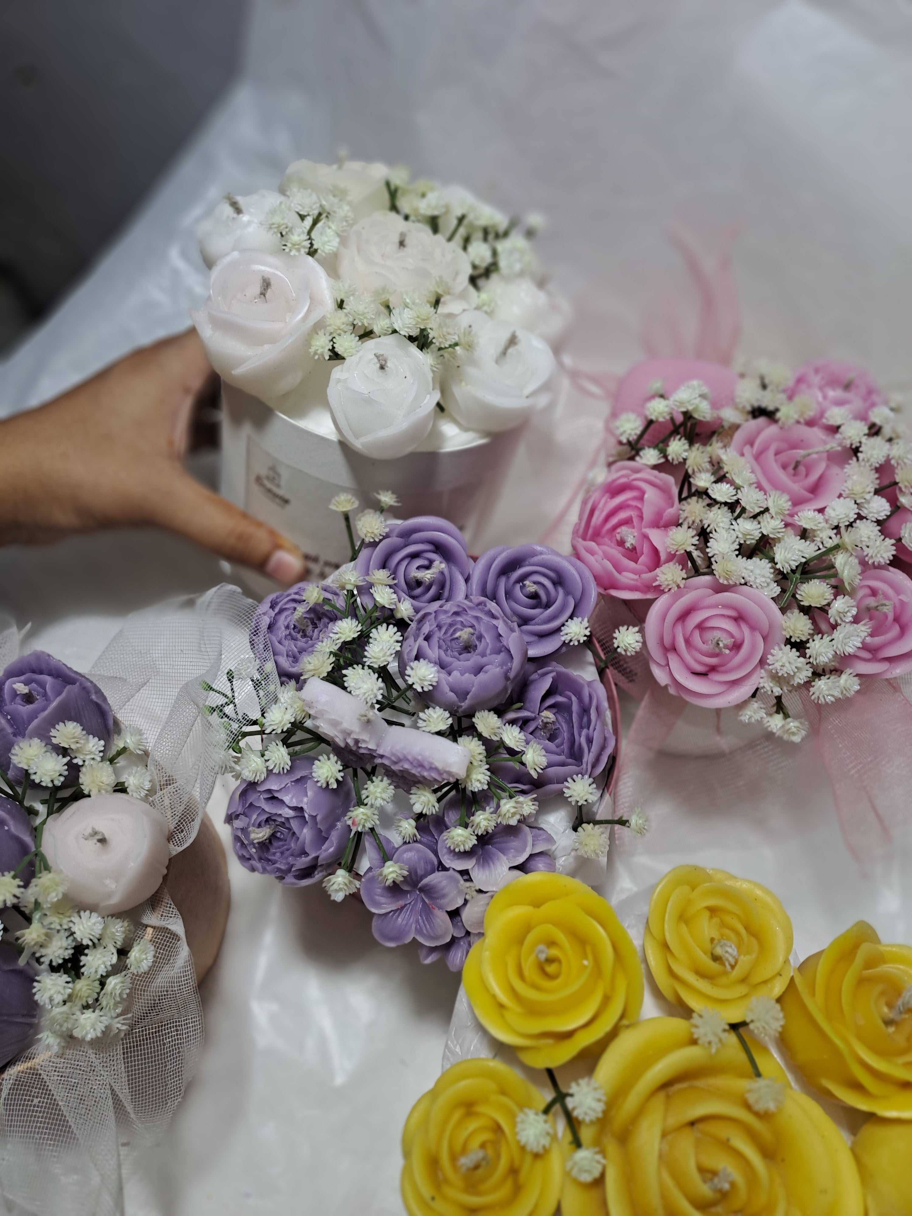 Mini candle bouquet