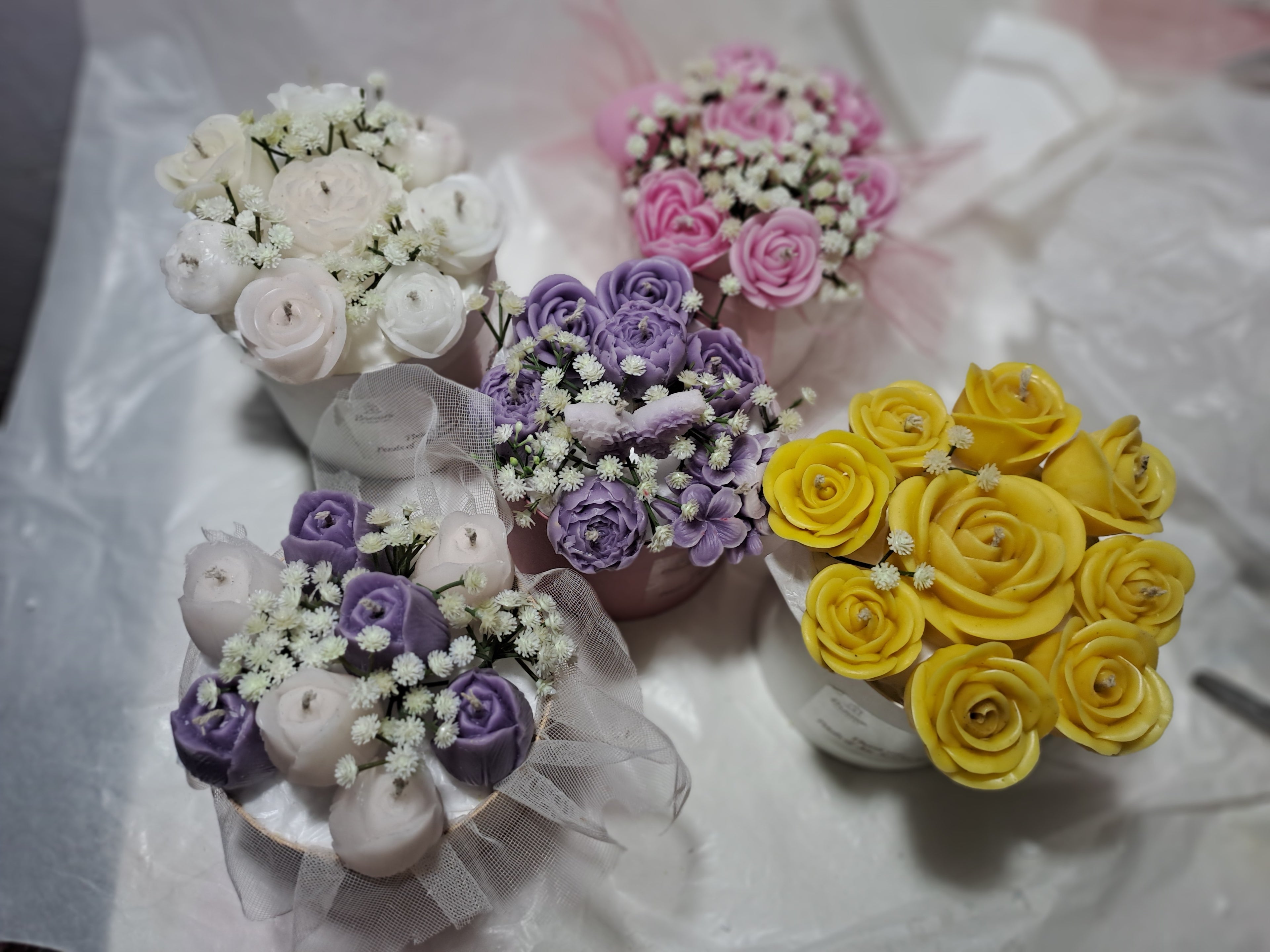 Mini candle bouquet